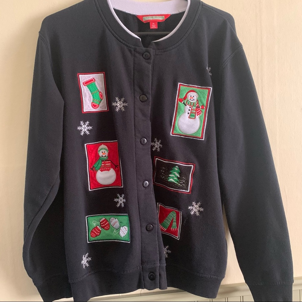 Holiday Traditions button up sweater